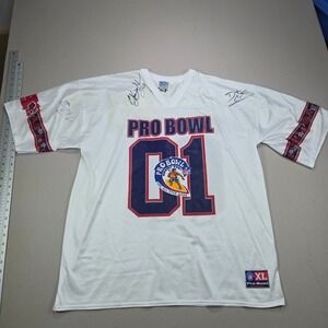 NFL‎ Pro Bowl Hawaii 2001 White Jersey XL Signed by Multiple Players Rare